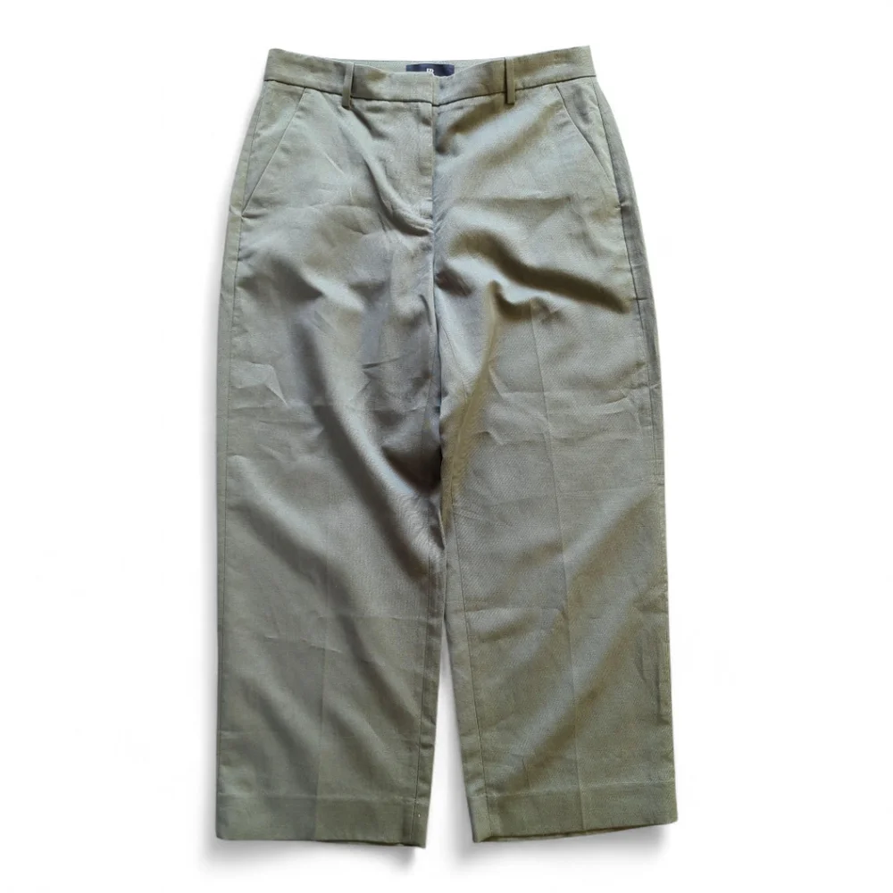Banana Republic Linen | Seahaven Italian‎ Cotton Blend Pants | Olive | Sz 8